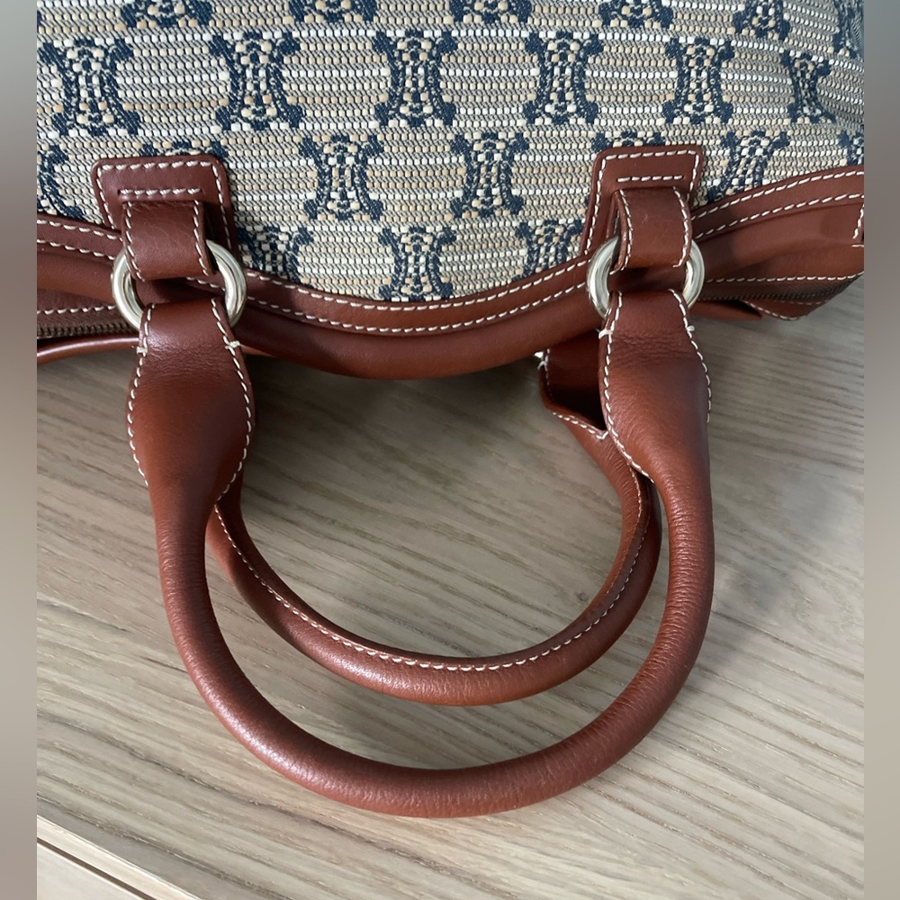 CELINE Ultra Rare Straw Raffia Macadam East West Panier Satchel Triomphe - Picture 5 of 12